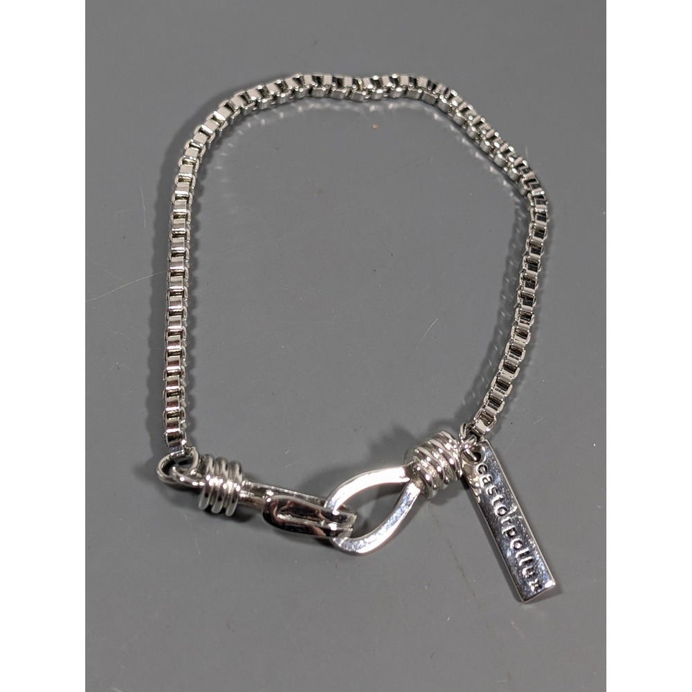 Castor Pollux 925 Sterling Silver Chain Bracelet Minimalist Designer 8"